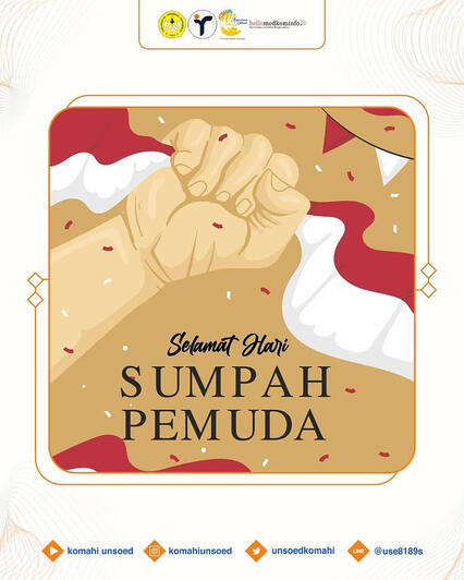 KOMAHI UNSOED celebrating SUMPAH PEMUDA day instagram post